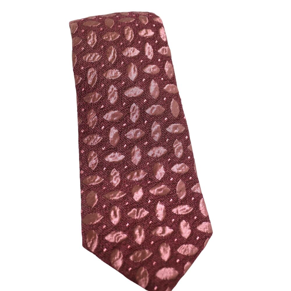 Joseph Abboud‎ Burgundy Textured Silk Tie 3.5” Wide